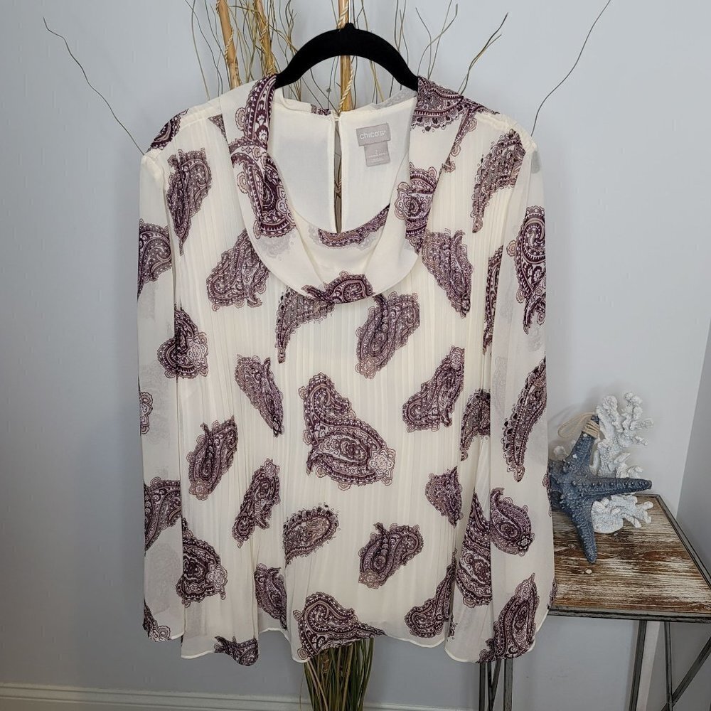 Chico's Blouse Womens 2 (12/14)‎